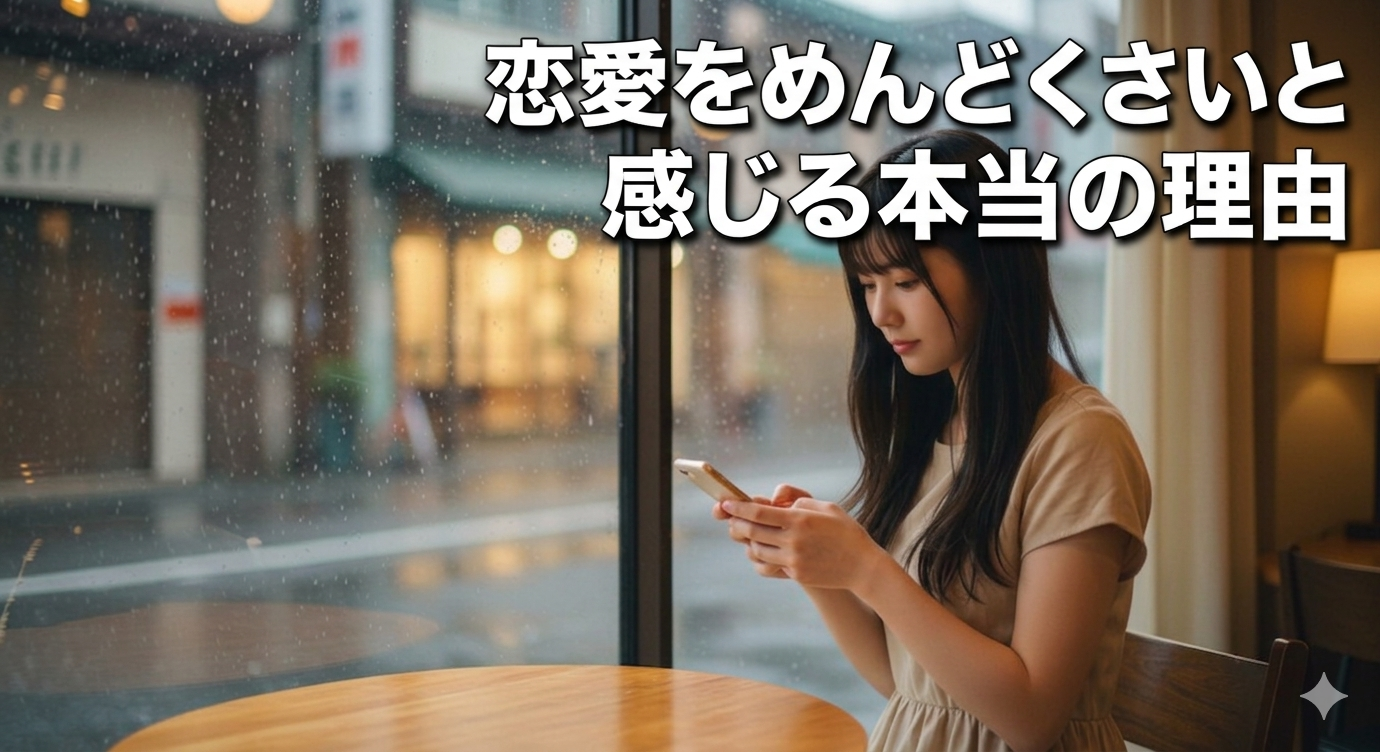 スマホを見る女性