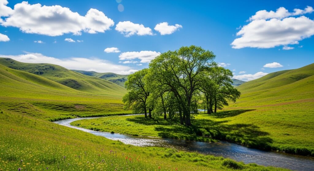 青空と緑の空間