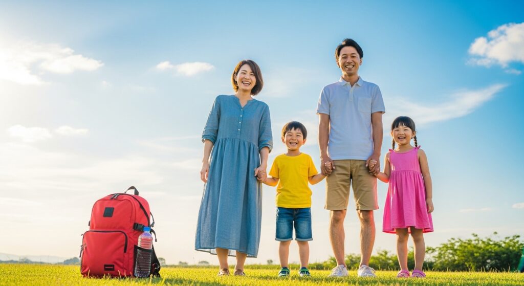 笑っている家族