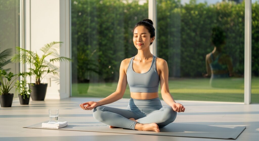 ヨガをしている人