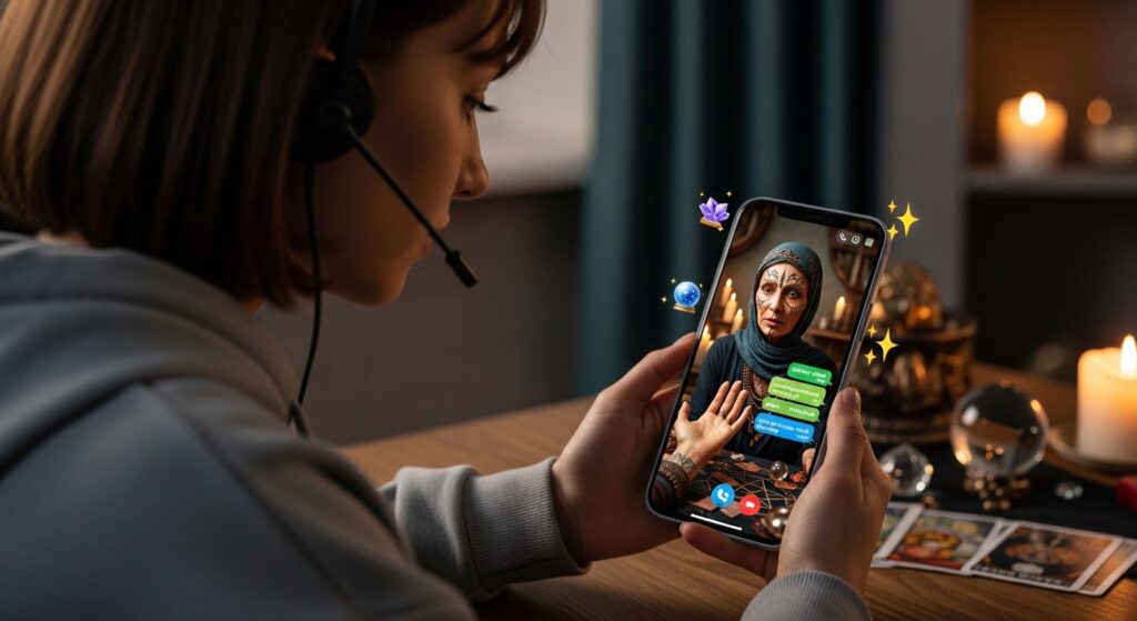 スマホで占いをする人