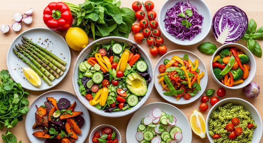 色とりどりの野菜メニュー