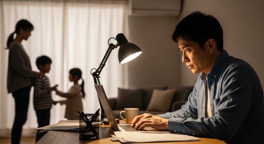 家で仕事をする人