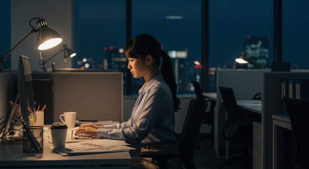 パソコンをする人