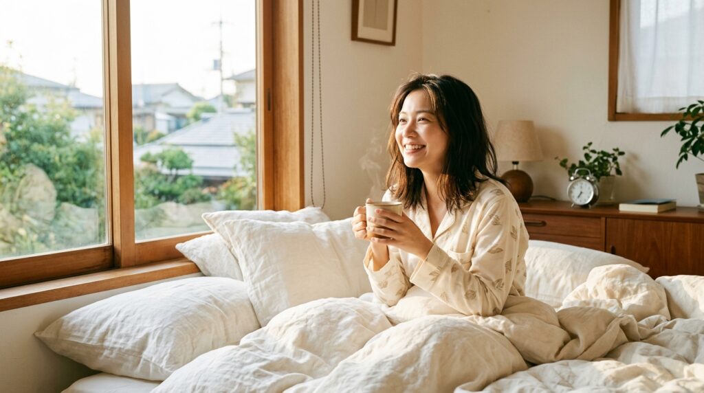 気持ちよく起きた人