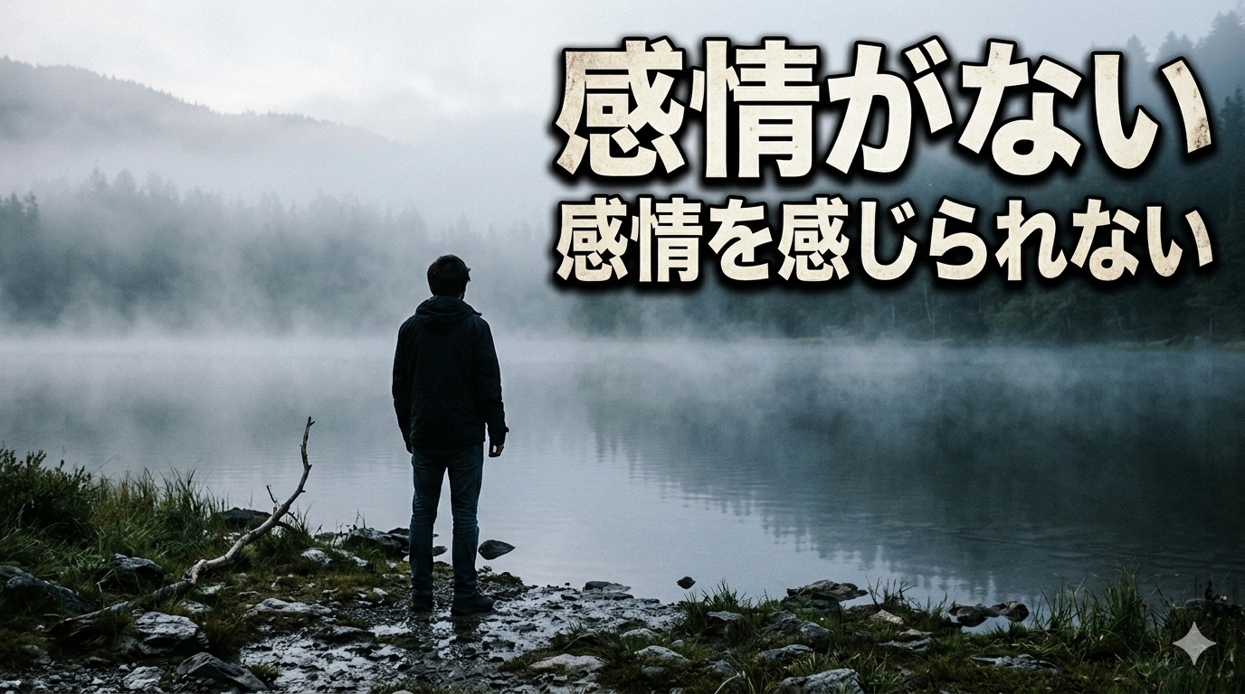 湖畔にたたずむ人