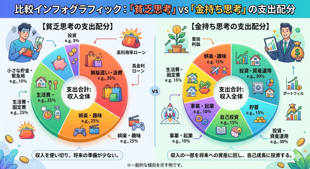 貧乏と金持ちの思考