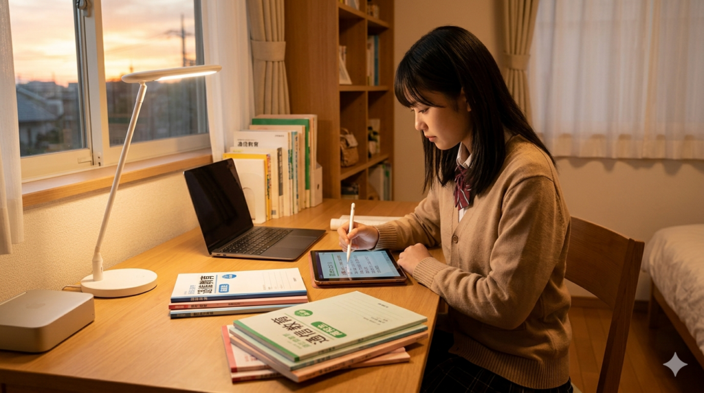 勉強する人
