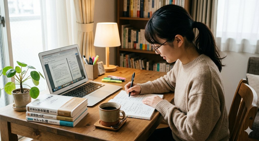 勉強する人