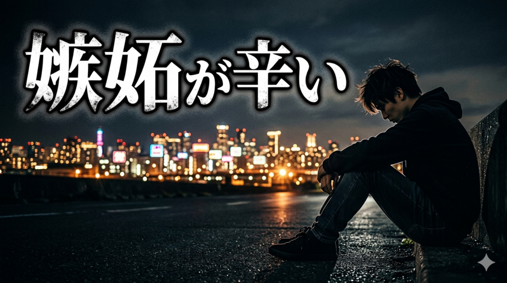 うつむく人