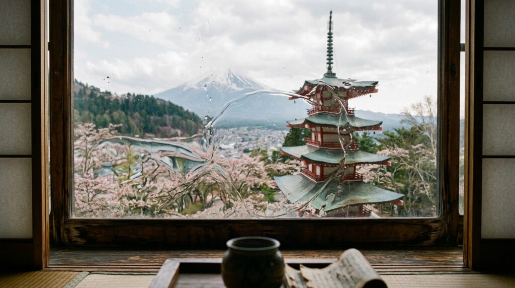 歪んだ風景