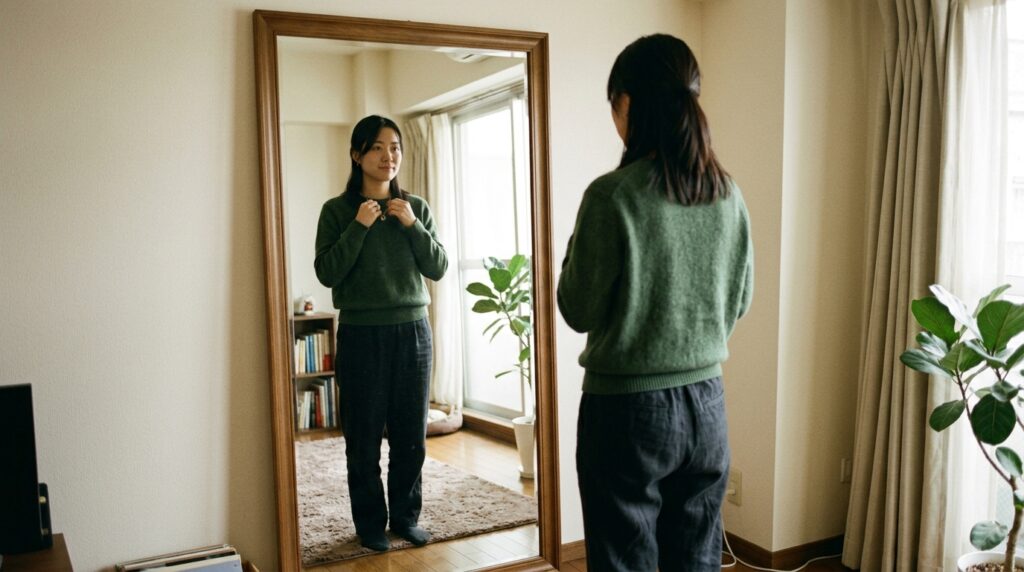 鏡と女性