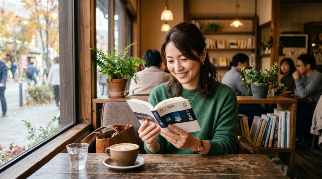 本を読む女性