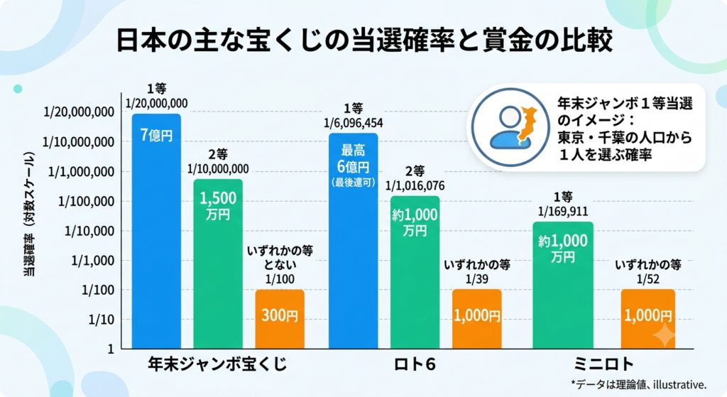 宝くじの当選確率