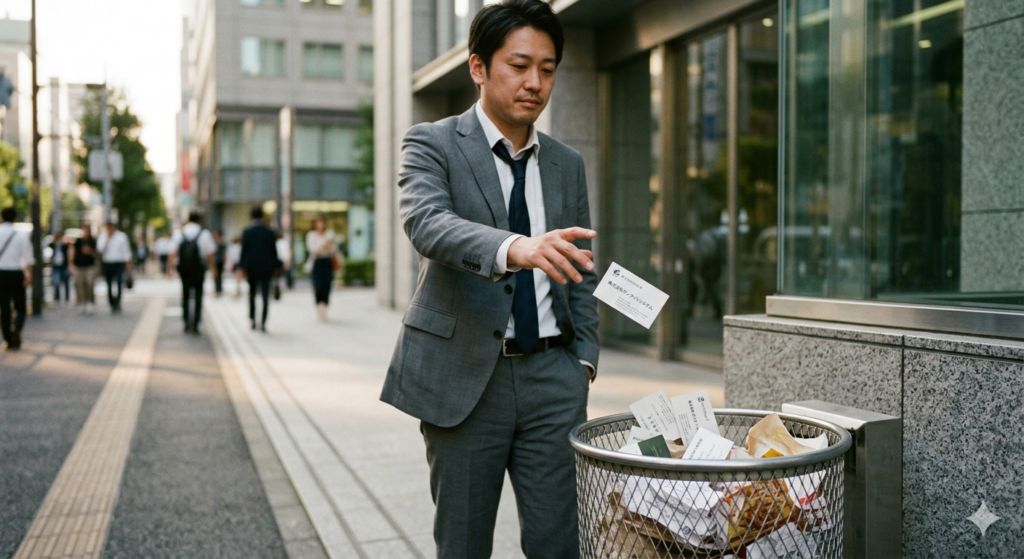 名刺を捨てる人