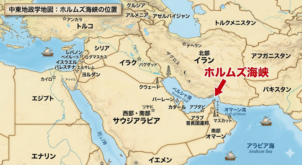 中東の地図