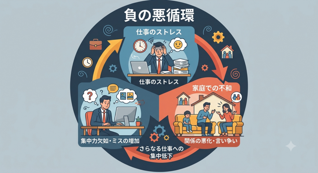 仕事と家庭の負の循環