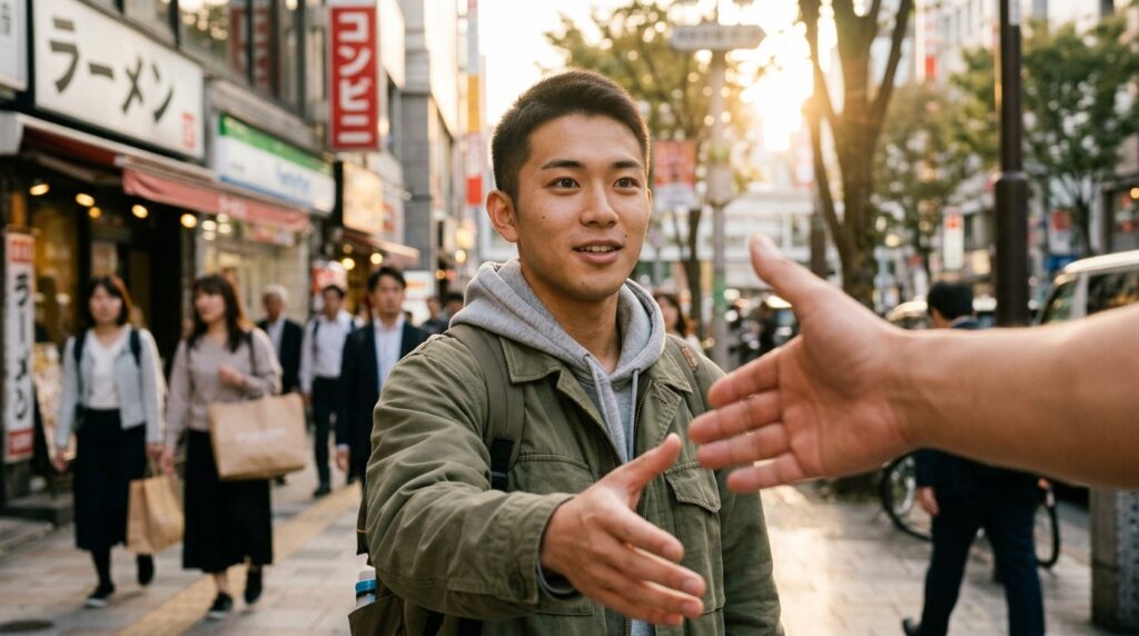 差し伸べる手