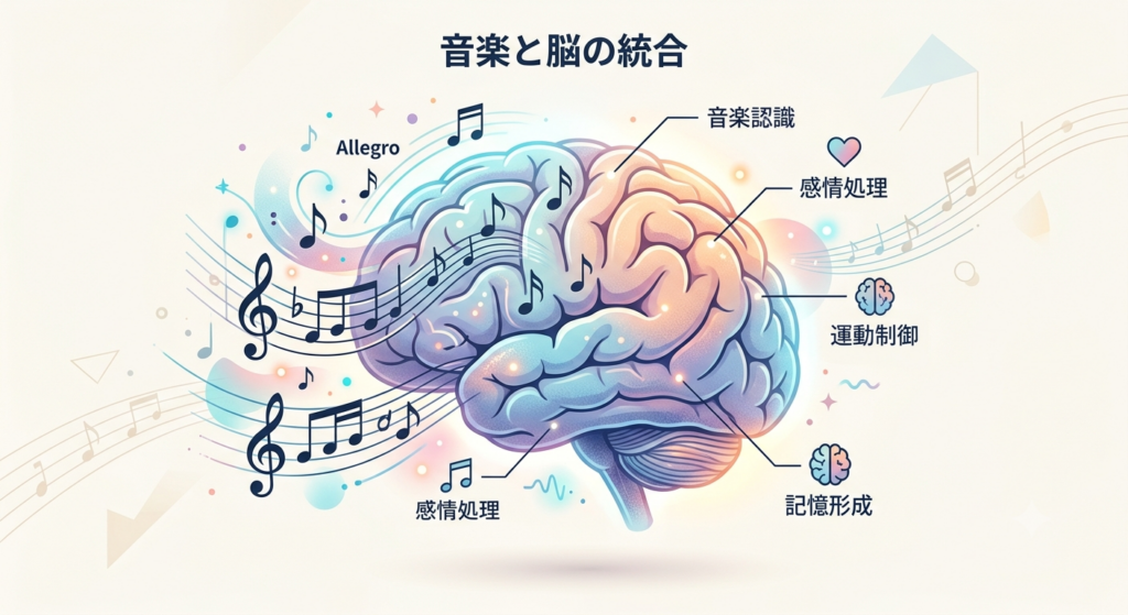 音楽と脳イメージ