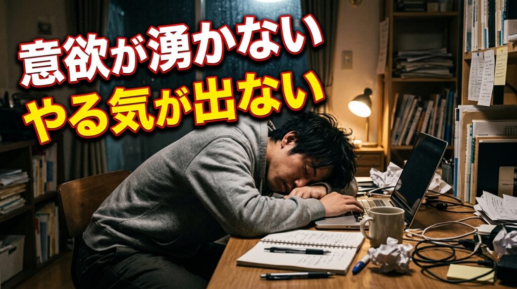 突っ伏す人