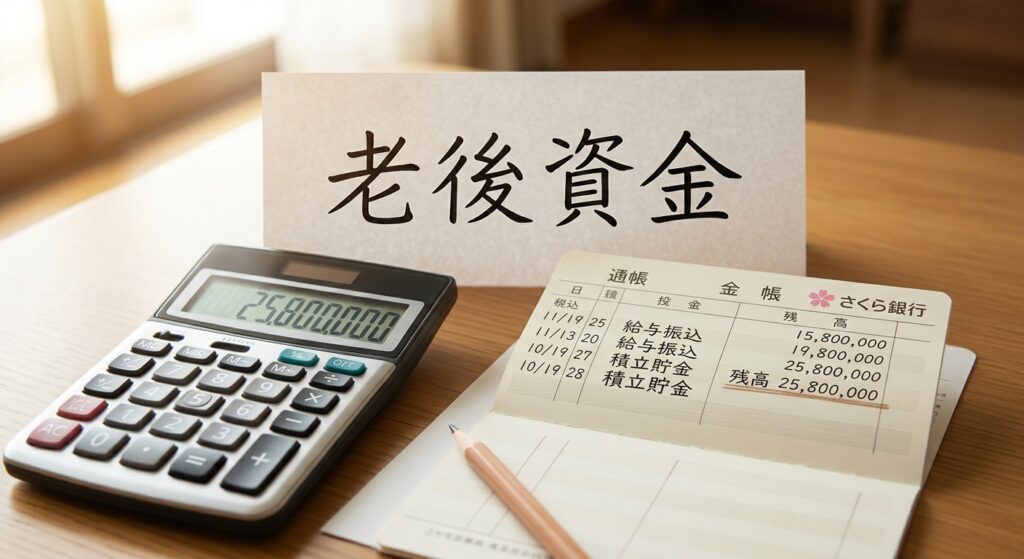 電卓と通帳