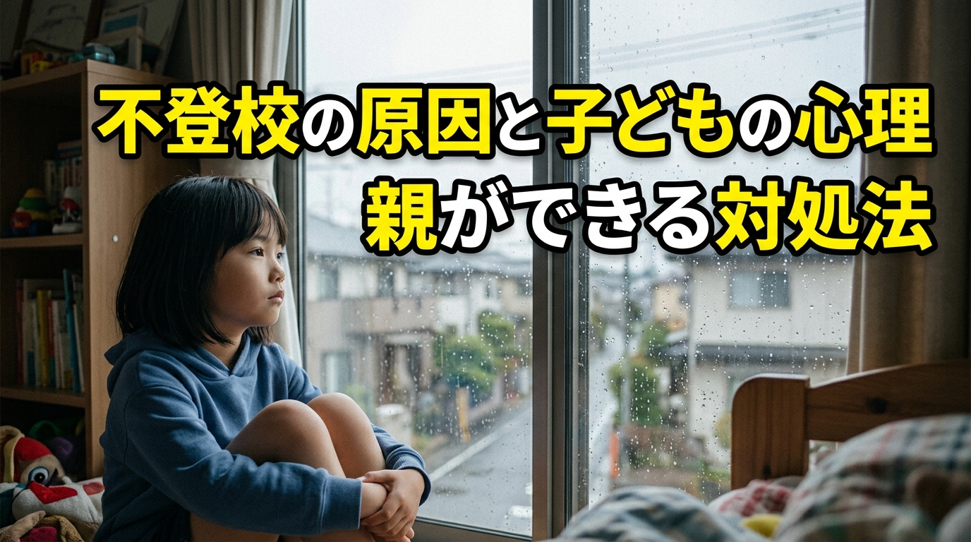 窓から外を見る子ども