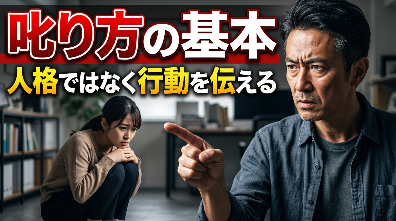 叱っている人